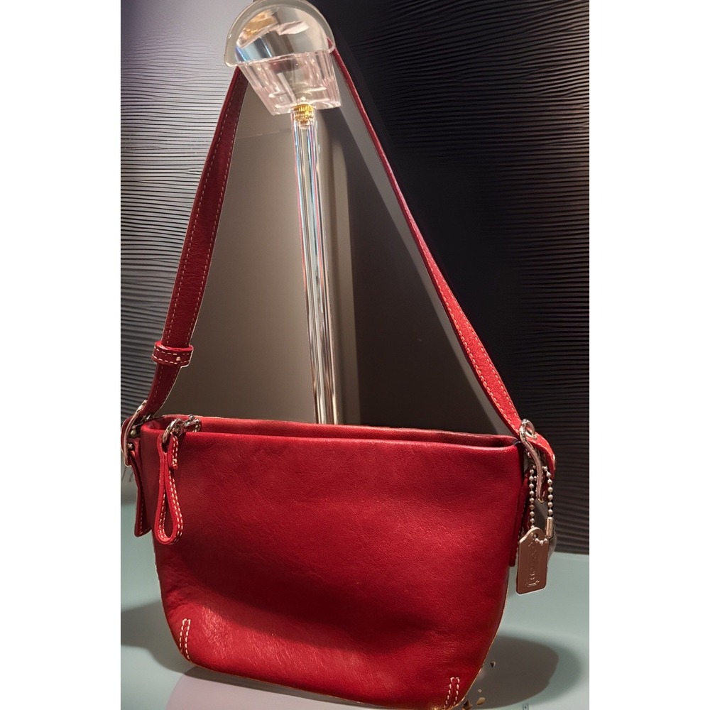 SWEET! Vintage Coach Legacy RED Leather Demi Mini Bag